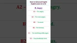 Level Up Your English: Angry Vocabulary |#EnglishLevels#A1toC2English#EnglishFluencyTips #ytshorts