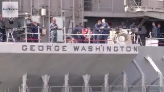 Aircraft Carrier USS George Washington Returning to Yokosuka Naval Base