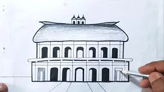 Rang ghar drawing easily/ How to draw rang ghar step by step for beginners