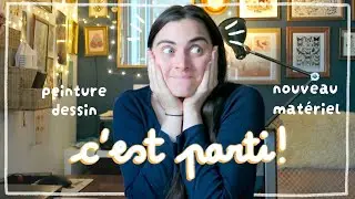 Je vais avoir une BOUTIQUE ! 🎉 Organisation, peinture, croquis de la 1ère collection STUDIO VLOG #16