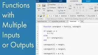 Functions with Multiple Inputs or Outputs | Managing Code in MATLAB