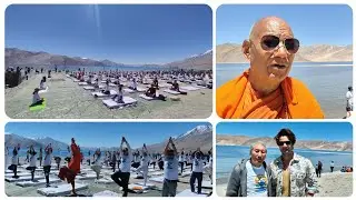 Mahabodhi Organises Grand Yoga Camp at Pangong Lake with 1,000 Participants