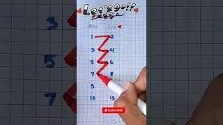 number 1-12 🌈🖌 #trending #shorts #numbers #drawing