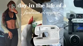 day in the life of a fashion designer | pilates, sewing, packing orders, content creation, dinner