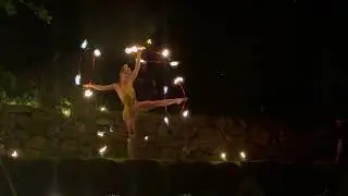Fire Hula Hoop Show by Kelly McDonagh, IG @kelly.inmotion, Aurora Circus Arts on Maui, Hawaii 2025