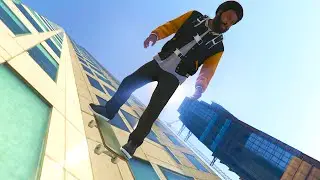 ULTIMATE SKATEBOARDING MOD IN GTA 5 (Gta 5 Skateboard Fails & Stunts)