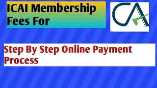 ICAI Membership Fees Online payment ||payment through Self service portal| #CA