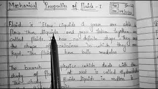 Mechanical properties of fluids physics class 11 | for neet &JEE |Revision Notes