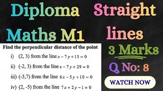 Perpendicular distance of the point from the line@maths naresh eclass