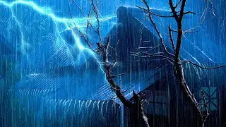 Fall into Sleep in 5 Minutes with Heavy Rain & Thunderstorm Sounds, Relax, Study, Meditation, ASMR