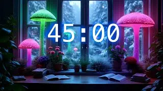 45 Minute Timer | Relaxing Music | Conservatory Fantastic Snow Timer