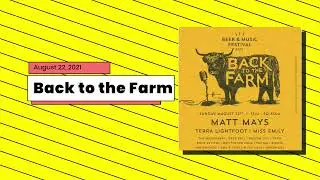Back to the Farm 2021 - Matt Mays