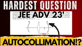Hardest question of JEE ADV 23'(Physics)|Autocollimation explained in detail!|