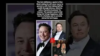Musk avoids marriage; keeps all wealth.​:​#ElonMusk​#DivorceBusiness​#AvoidMarriage​#HalfMyWealth​