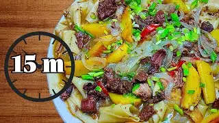 🌟 Бешбармак Всего За 15 минут!😳 Огромное Блюдо На Всю Семью!👍🤩