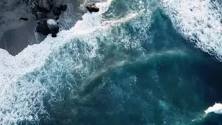 1 Hour Relaxing Ocean Wave ASMR Sounds Video 🌊 / Soothing, Peaceful Background Sound / 힐링되는 파도 소리