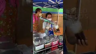 Amazing street food drink, rocket cola soda drink - thai street food