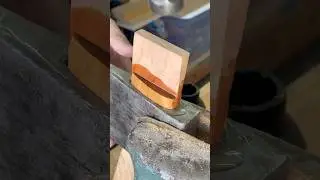 Beautiful wedge install #axe #handmade #woodworking #chopping #diy #camping #forest #fyp