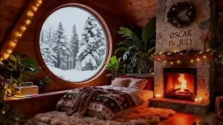Sleep Focus Piano &mdash; Snowy Fireplace Cabin | Calm Sleep, Deep Focus & Winter Night Rest