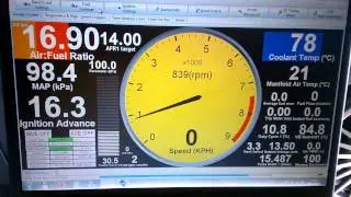 Punto 1.2 8V turbo RPM test with MS2