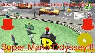 How to do the unlimited jumps in the Jump Rope challenge in Super Mario Odyssey!!!