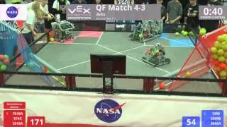 VEX Worlds 2016 - VRC HS Arts - QF 4-3 (7618A 974X 2019A) 319 vs 208 (1390 3309B 8086A)