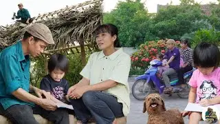 First day of school: De and Huyen tearfully looked at Maya in her pure white dress!