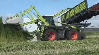 Claas Xerion 4000 DunAgro vezelhennep hakselen maaien Trekkerweb Hanf hennep  nederwiet cannabis
