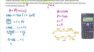 08 Financial Maths - Using the formula to solve problems