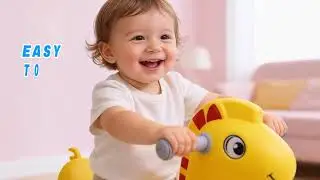 Giraffe Ride-On | Bright Yellow Animal Ride Toy for Toddlers Giraffe Ride On
