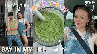 spend easter sunday with me 🌸 baking, egg hunt, chatty grwm, matcha