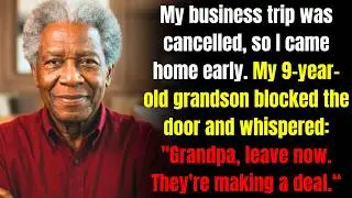 I came home early and found my grandchild at the door, scared — His warning changed everything...
