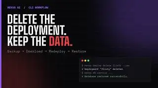 Migrate a Database to a New Deployment with the NEXUS CLI #database #postgresql #backup #restore