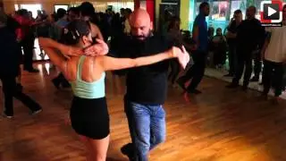 Natasha Mao y Salsa Eddy dancing salsa at Salrica Dance Houston