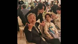 Suga with his family at his brother's wedding.He's cute and handsome🥰🐱 #suga#suga#suga#suga#suga#