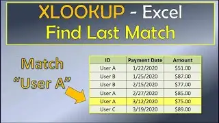 XLookup Last Match in Excel