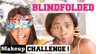 BLINDFOLDED MAKEUP CHALLENGE Feat. LIZLIZLIVE | AdannaDavid