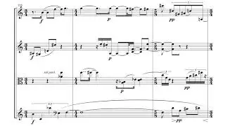 Milton Babbitt - String Quartet No 6 (1993), with score