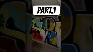 PART 1 of Painting a graffiti piece with leftover cans | #graffitipiece #graffitiart #graffitimural