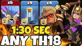 Th18 Super Yeti + Druid + Totem Spells Attack Strategy | Best Th18 Attack Strategy (Clash of Clans)