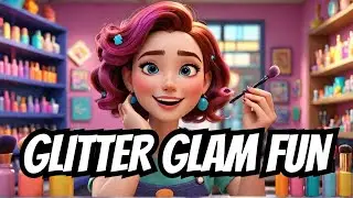 I Tried The Kids' Glitter Glam Makeup Game | fun for kids