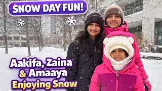 ⁠Snow Day Fun ❄️ | Aakifa, Zaina & Amaaya Enjoying Snow