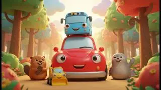 Kinderlieder Deutsch 🎵 Autos, Biber, Robben, Bus & Waldgeräusche | Lernlieder für Kinder