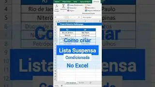 [Excel] Como inserir lista suspensa Condicionada - Caixa de Sele&ccedil;&atilde;o no Excel
