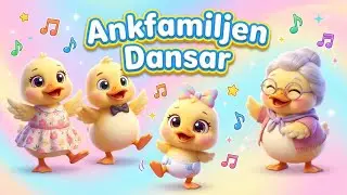 Ankfamiljen Dansar 🦆  Dunk Dunk Dans  Rolig Barns&aring;ng Remix