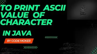 To print or find ascii value of character in java #trending #java #program