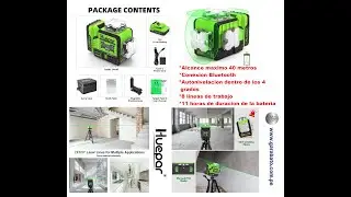 NIVEL LASER HUEPAR P02CG 8 LINEAS