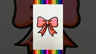 Bow Drawing Easy 💕🎀 #shorts