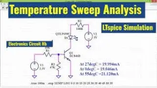 Temperature sweep analysis using LTSPICE
