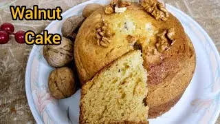 Walnut Cake|Super soft sponge cake recipe|delicious soft cake Recipe|New Year New cake recipe